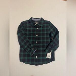 Boy OshKosh B'gosh Green Plaid Button Down Shirt